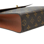 Louis Vuitton Monogram Malesherbes Handbag Brown Leather — view 5