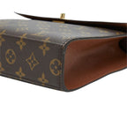 Louis Vuitton Monogram Malesherbes Handbag Brown Leather — view 4