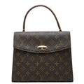 Louis Vuitton Monogram Malesherbes Handbag Brown Leather