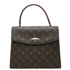 Louis Vuitton Monogram Malesherbes Handbag Brown Leather