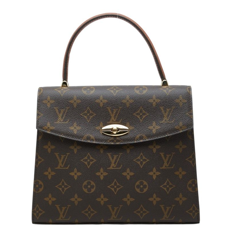 Louis Vuitton Monogram Malesherbes Handbag Brown Leather