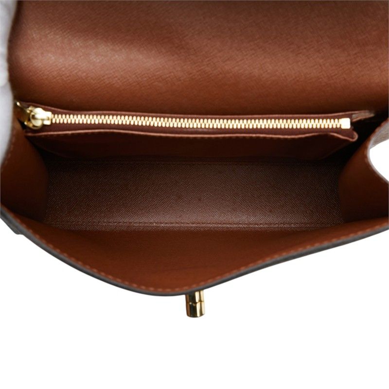 Louis Vuitton Monogram Malesherbes Handbag Brown Leather — view 6