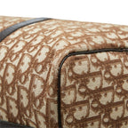 Dior Trotter Boston Bag Beige Brown Canvas Leather — view 7