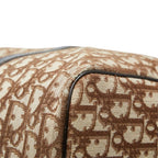 Dior Trotter Boston Bag Beige Brown Canvas Leather — view 4