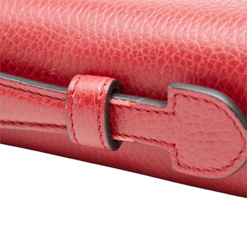 Gucci Interlocking G Chain Shoulder Bag 2-Way Red Leather — view 8