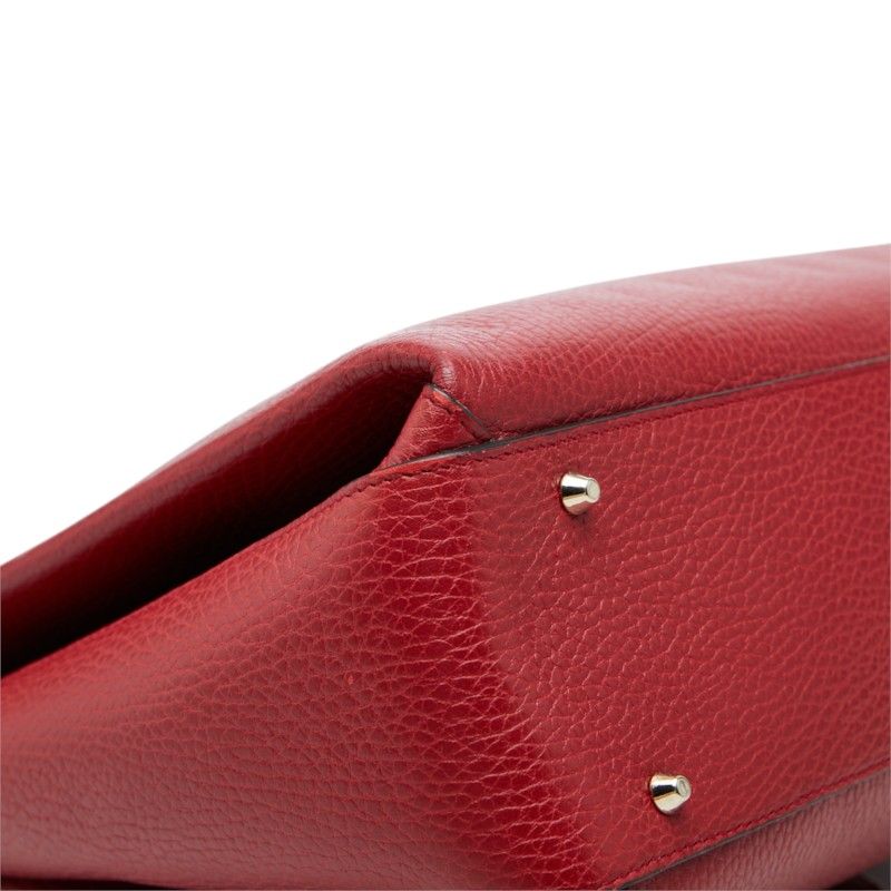 Gucci Interlocking G Chain Shoulder Bag 2-Way Red Leather — view 7