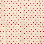 Chanel CC Logo Dot Pattern Scarf Ivory Red Silk — view 2