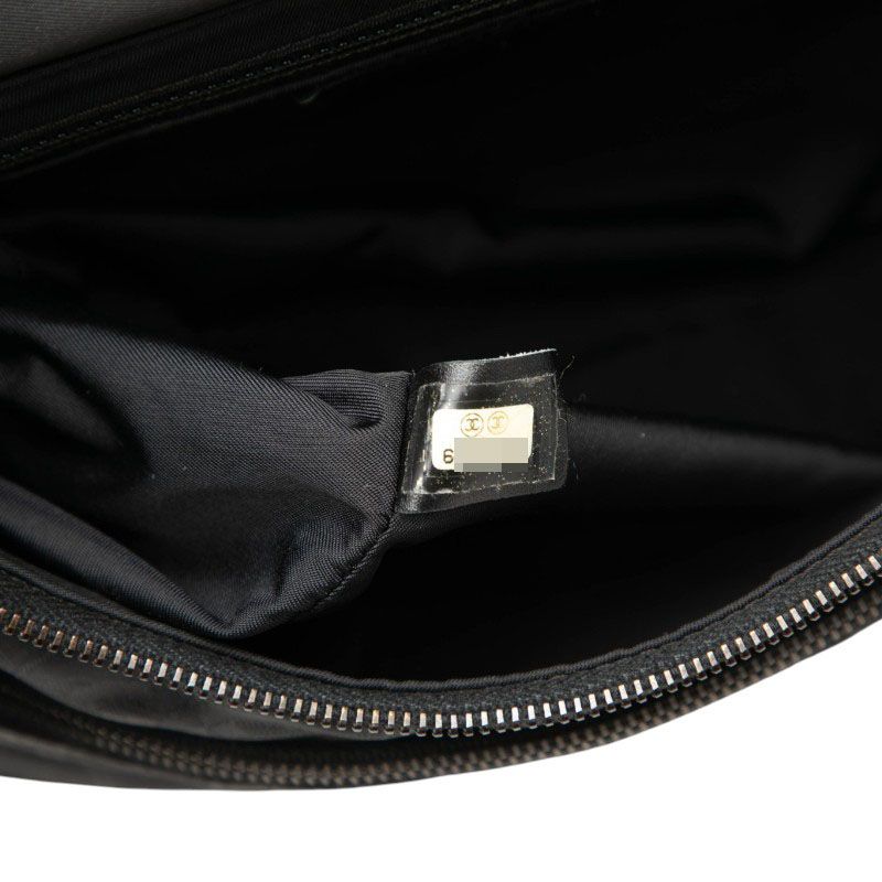 Chanel New Travel Line CC Logo Backpack Black Nylon — view 6