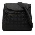 Chanel New Travel Line CC Logo Backpack Black Nylon