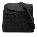 Chanel New Travel Line CC Logo Backpack Black Nylon