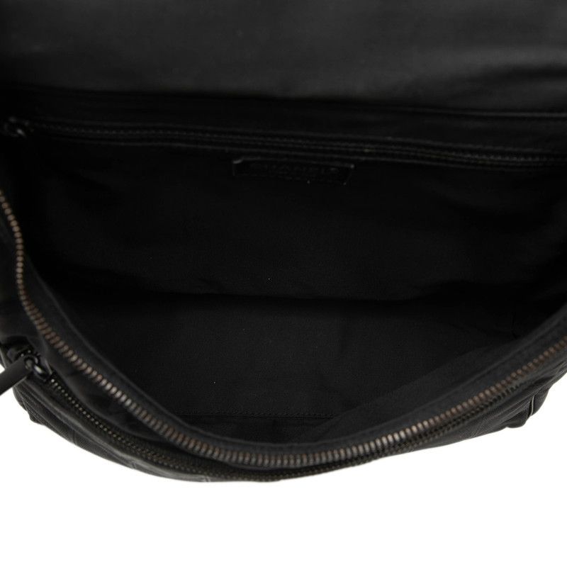 Chanel New Travel Line CC Logo Backpack Black Nylon — view 4