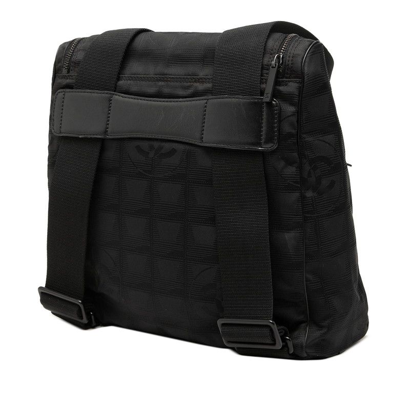 Chanel New Travel Line CC Logo Backpack Black Nylon — view 2