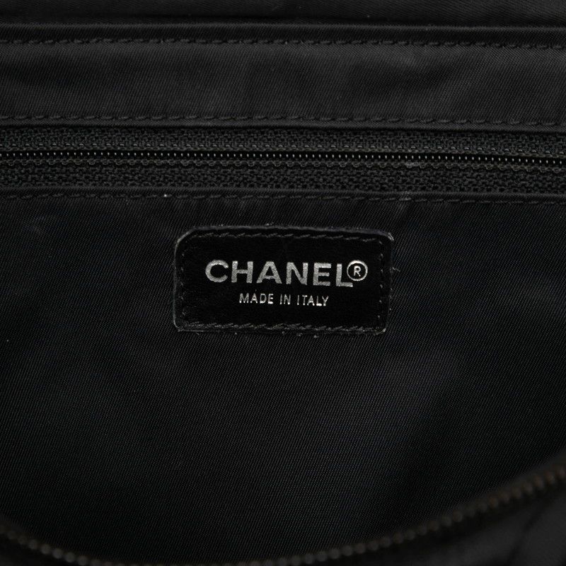 Chanel New Travel Line CC Logo Backpack Black Nylon — view 5
