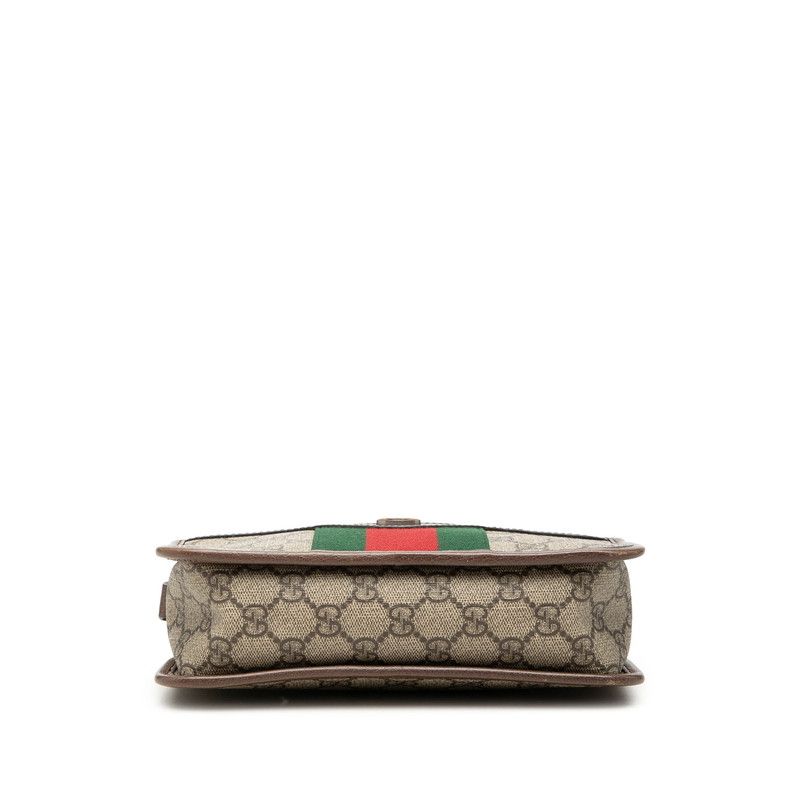 Gucci GG Supreme Sherry Line Ophidia Handbag Beige Brown Leather — view 3