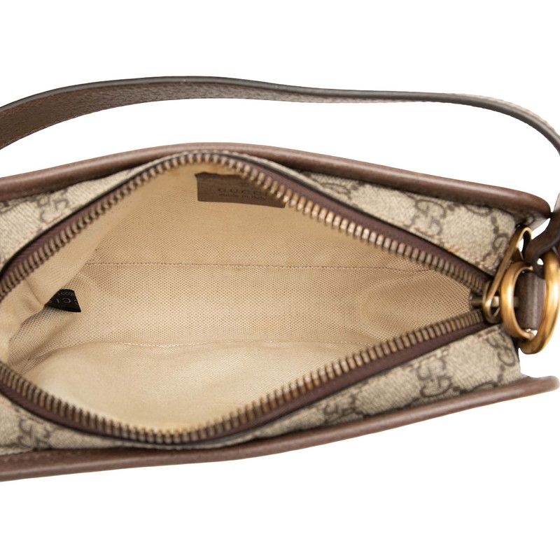 Gucci GG Supreme Sherry Line Ophidia Handbag Beige Brown Leather — view 4