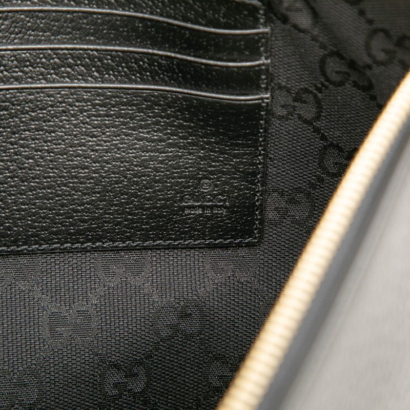 Gucci Horsebit Clutch Black Gold Leather — view 5