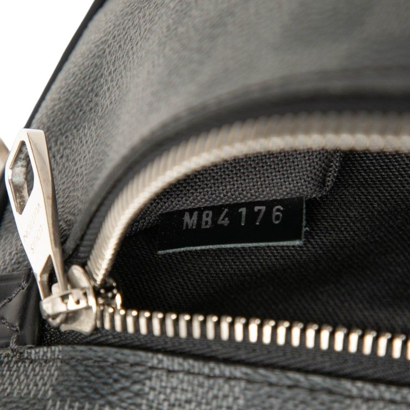 Louis Vuitton Damier Graphite Ambler Belt Bag Black Gray Leather — view 6