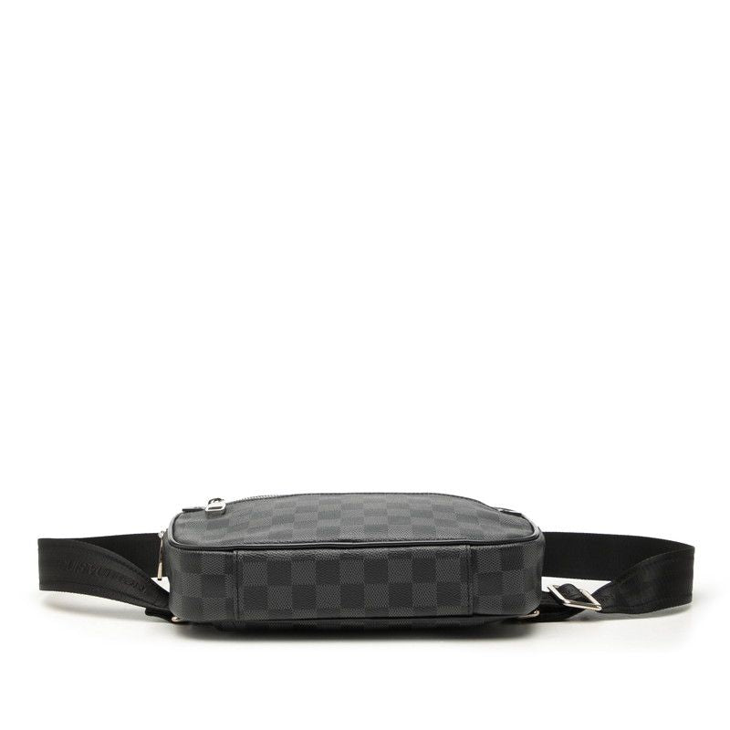 Louis Vuitton Damier Graphite Ambler Belt Bag Black Gray Leather — view 3