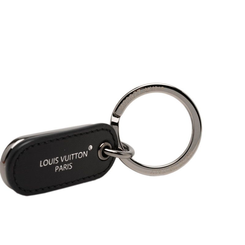 Louis Vuitton Monogram Eclipse LV Signature Chain Key Holder Key Ring Black — view 3