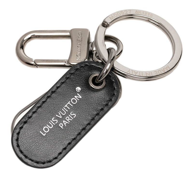 Louis Vuitton Monogram Eclipse LV Signature Chain Key Holder Key Ring Black — view 2