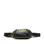 Fendi Belt Bag Black Yellow Nylon Leather — view 3