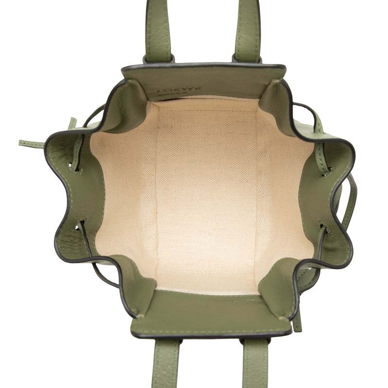 Loewe Hammock Mini 2-Way Shoulder Bag Avocado Green Leather — view 4