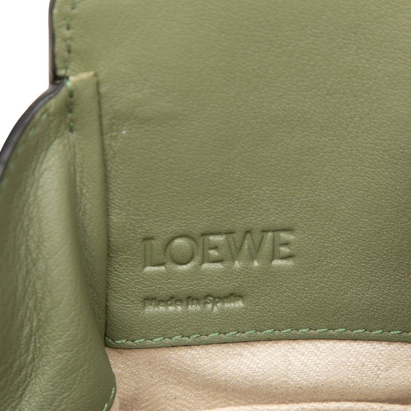 Loewe Hammock Mini 2-Way Shoulder Bag Avocado Green Leather — view 5