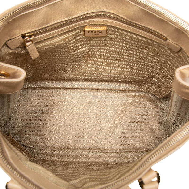 Prada Galleria Handbag Beige Saffiano Leather — view 4