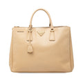 Prada Galleria Handbag Beige Saffiano Leather