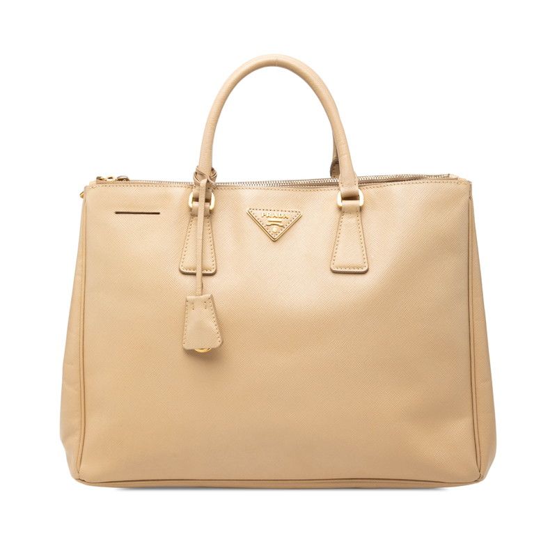 Prada Galleria Handbag Beige Saffiano Leather