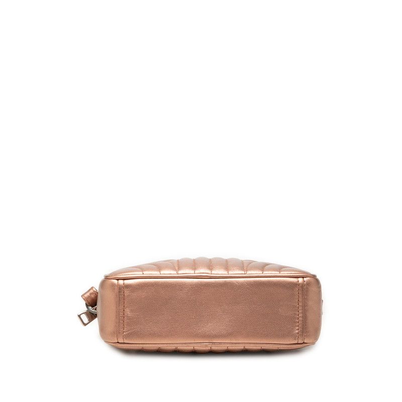 Prada Logo Quilted Chain Shoulder Bag Pink Leather — view 3