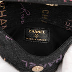 Chanel Mini Quilted CC Logo Chain Shoulder Bag Pochette Black Multicolor Gold — view 5
