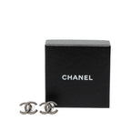 Chanel CC Logo Stud Earrings 11A Stamp Silver Metal — view 4