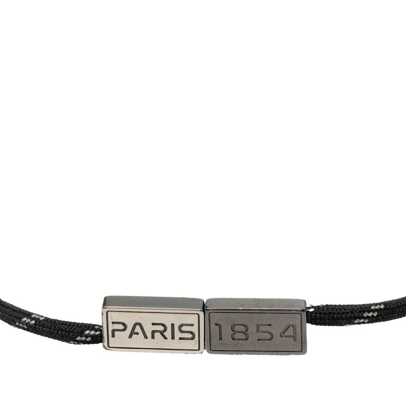 Louis Vuitton Bracelet LV Satellite Logo Plate Silver Black Nylon Metal — view 4