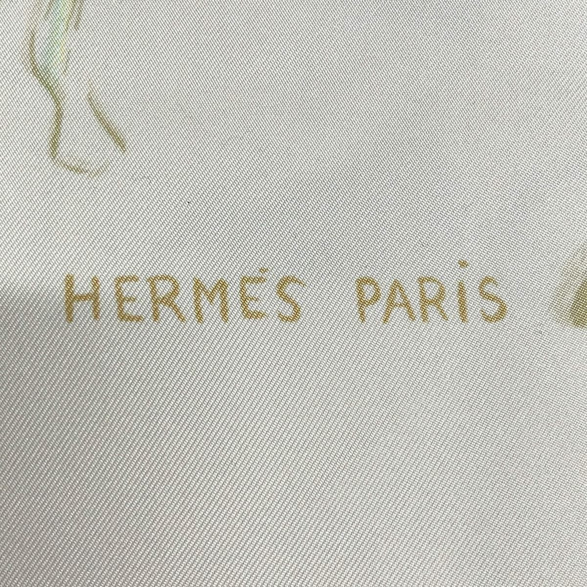 Hermes Scarf Carre 90 Light Pink Light Brown Multi Paddock — view 2