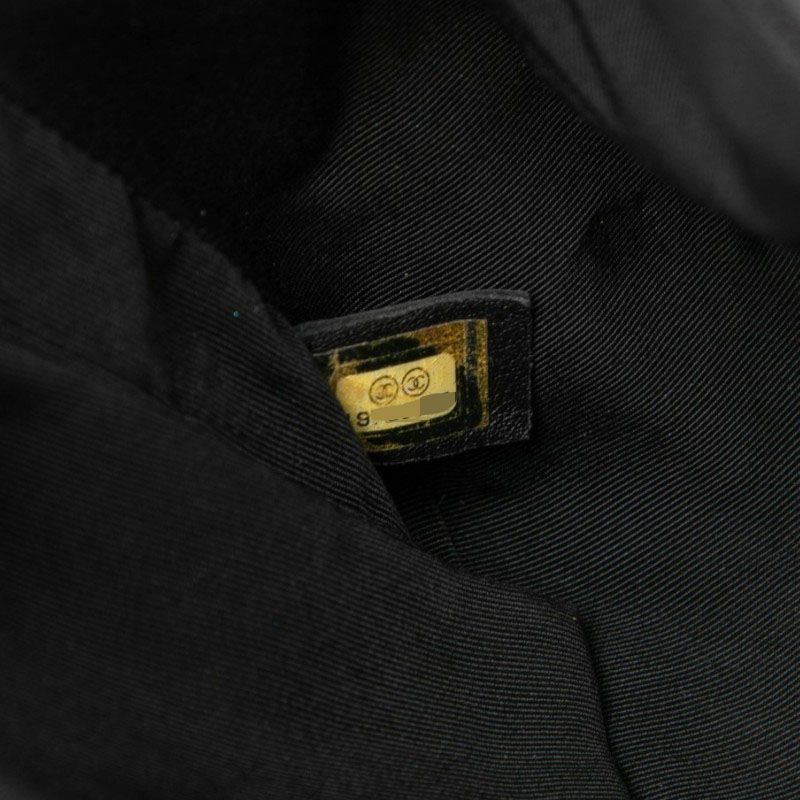 Chanel CC Logo Boy 28 Chain Shoulder Bag Black Gold Lambskin — view 6