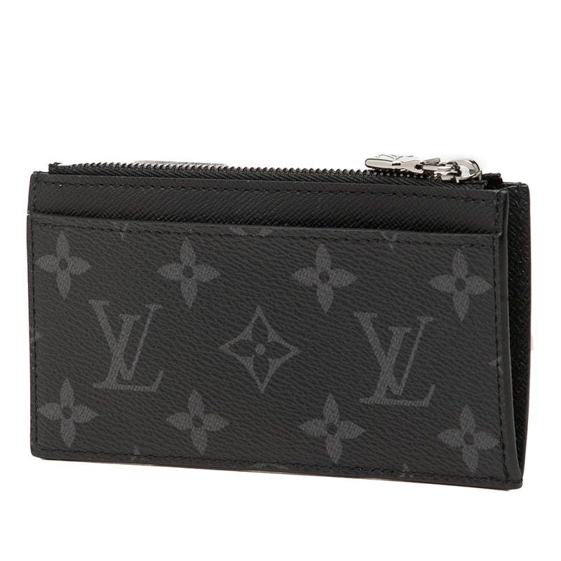 Louis Vuitton Monogram Eclipse Reverse Coin Card Holder Purse Case Fragment — view 2