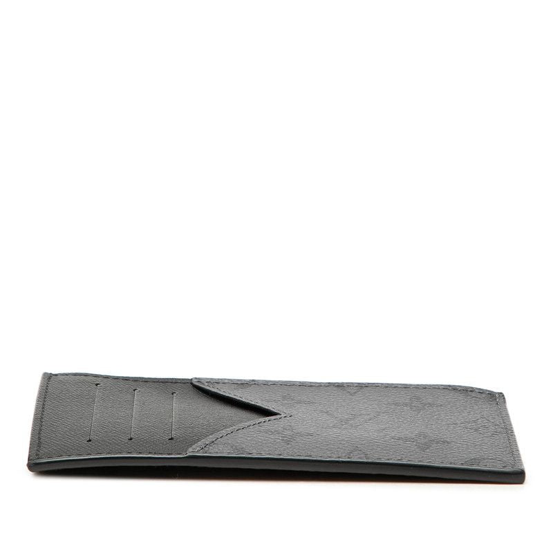 Louis Vuitton Monogram Eclipse Reverse Coin Card Holder Purse Case Fragment — view 3
