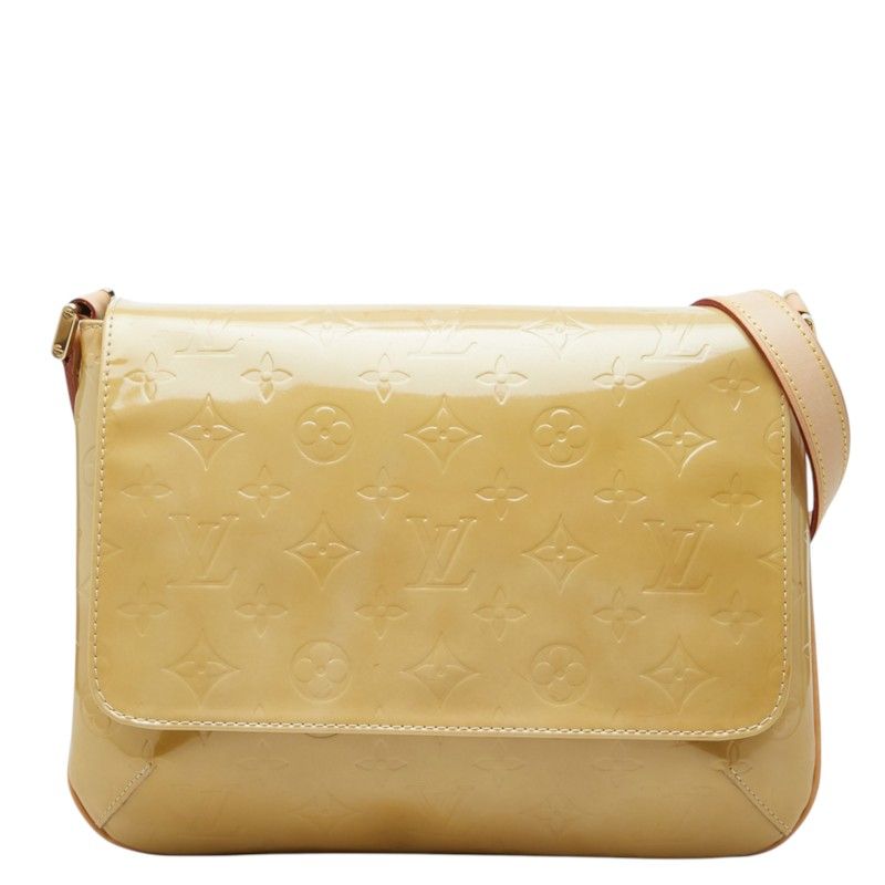 Louis Vuitton Monogram Vernis Thompson Street Shoulder Bag Beige Patent Leather
