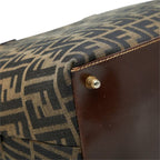 Fendi Zucca Handbag Brown Canvas Leather — view 5