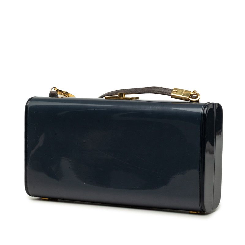 Gucci Interlocking G Crossbody Shoulder Bag Navy Plastic Leather — view 2