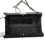 Gucci Interlocking G Crossbody Shoulder Bag Navy Plastic Leather — view 4