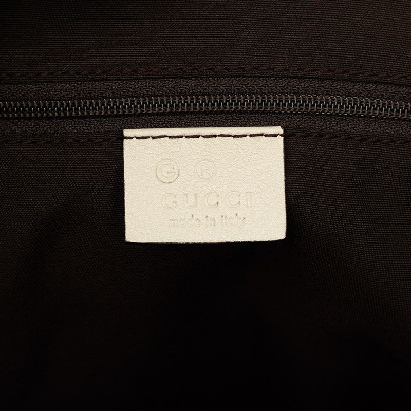 Gucci Guccissima Tote Shoulder Bag White Leather — view 5
