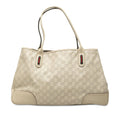 Gucci Guccissima Tote Shoulder Bag White Leather