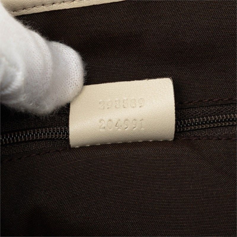 Gucci Guccissima Tote Shoulder Bag White Leather — view 6