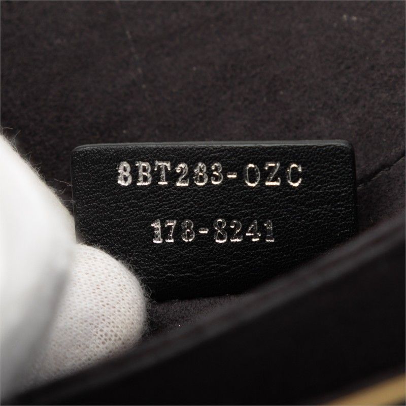 Fendi Canai Chain Shoulder Bag Black Leather — view 6