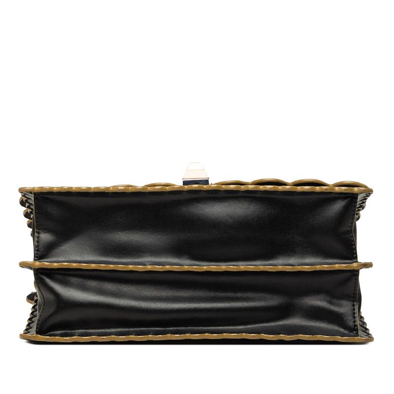 Fendi Canai Chain Shoulder Bag Black Leather — view 3