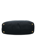 Prada Logo Tote Bag Black Nylon Leather — view 3