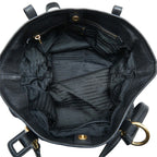 Prada Logo Tote Bag Black Nylon Leather — view 8