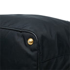 Prada Logo Tote Bag Black Nylon Leather — view 4
